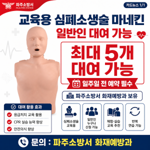 교육용 심폐소생술 마네킨 