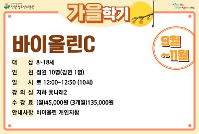 [감면]바이올린C_가을학기[사회교육_단원] 프로그램 사진 3