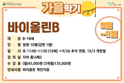 바이올린B_가을학기[사회교육_단원] 프로그램 사진 2